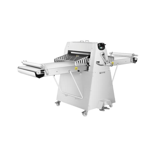 Bakkerij langwikkelmachine met transportband - vloermodel - 2800mm transportband - 750W - rvs