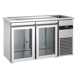 Barkoelkast PREMIUM - 1550x700mm - 2 glazen deuren