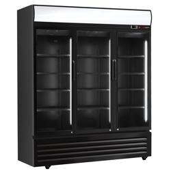 Frigo per bibite - 1500 litri - con 3 porte in vetro e display pubblicitario