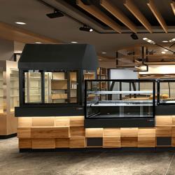 Commercial Gas Chargrill TORONTO - 1900mm - 20.8kW - 880mm Deep - 8 Grill Grids - Cast-Iron Cooking Grids - Wood-front Fascia - Black Granite Worktop - Tempered Glass Heat Guard