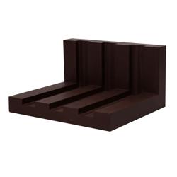 Stojan na prkénka na krájení - 300x260x160 mm - Polyetylen (PE) - hnědá - pro 3 prkénka 40 mm