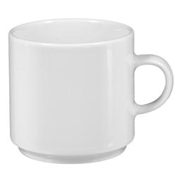 (6 pcs) SELTMANN WEIDEN | Coffee Cups Savoy – White Porcelain – 180 ml – Dishwasher-safe