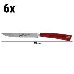 BERKEL | Elegance Steak Knife Set – 6-Piece, 11 cm Blades - Red