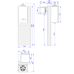 Vriesunit voor wandmontage - maximaal voor 7,5 m³