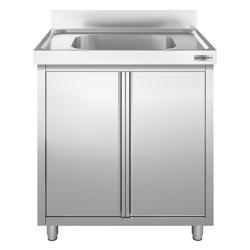 Mueble fregadero de acero Inox. PREMIUM - 0,8 m - 1 cubeta A 40 x P 40 x A 25 cm