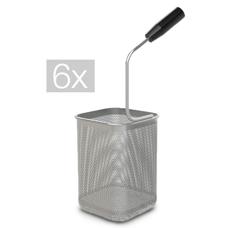 Set košara za tjesteninu - 145x145x200 mm | 6x 1/6 - nehrđajući čelik | ergonomska plastična ručka - kompatibilno s GNB499E, GNB899E i ENB499P