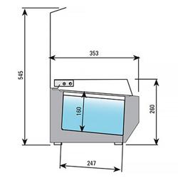 Vitrine Réfrigérée à Ingrédients PREMIUM PLUS - 1493x413mm - 5x GN 1/3