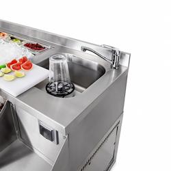 Cocktail voorbereidingstafel - 1600mm - 235L - 2 deuren, 1 lade & 230V stopcontact