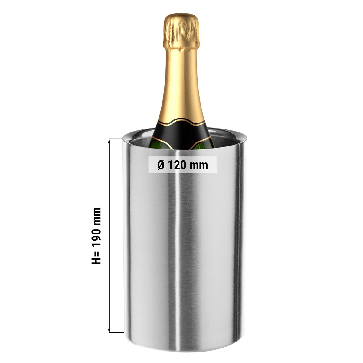 Rafraîchisseur à vin - Acier inoxydable (chromnickel) - Ø120mm - Hauteur:190mm