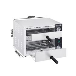 Elektrikli Pizza Fırını - Kompakt - 33 cm x 1+1 Pizza Kapasiteli - 230V - Manuel - maks. 300°C