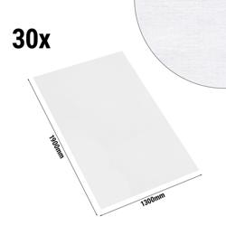 (30 Stück) Damast Tischdecke Tessin Atlas - 210g/m² - 130x190cm - Weiß