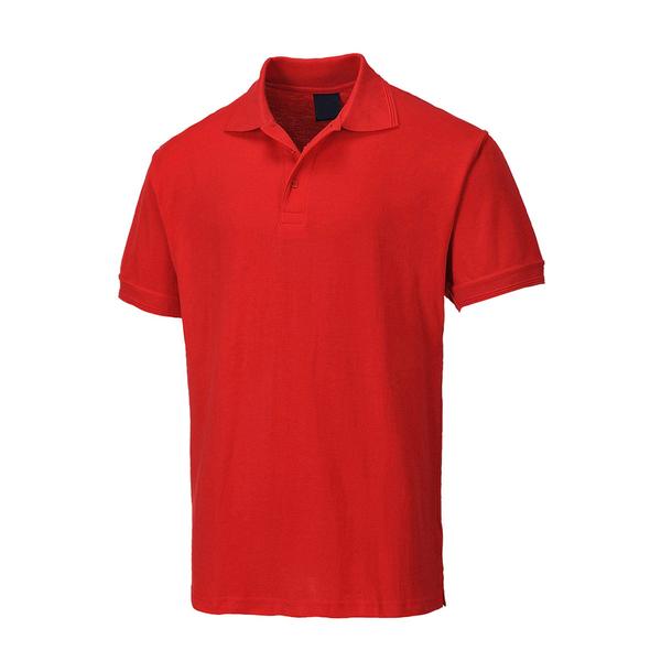 Men's Workwear Polo Shirt – Red - Short Sleeve - Size XS - 65% Polyester / 35% Cotton