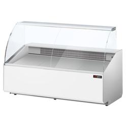 Banco gastronomia professionale - 1881x979mm - 387 L - Vetro dritto - Pannello frontale Bianco RAL 9016 - Colore Dunkelgrau