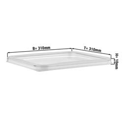 Víko pro nádobu na potraviny - plast - transparentní - 290x290x14 mm - vhodné pro SBGP11, SBGP17 a SBGP20