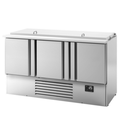 Saladette Premium PLUS - 1460mm - 3 deuren - met ingang voor 9x GN 1/3 & 6x GN 1/6 & Roestvrijstalen deksel