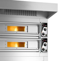 Cuptor pentru pizza - 4 + 4 x 33 cm - incl. hota si suport