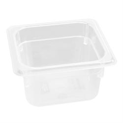 (6 pcs) Polycarbonate Container GN 1/6 - Clear - 1.5L - Depth: 100mm 