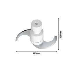 شفرة لقطاعة VCSM53 - عجّانة للعجين - 185x185mm - ارتفاع 100mm - ستانلس ستيل، شفرتان