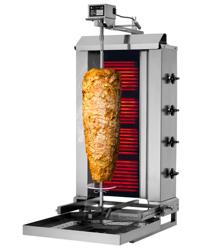 Elektro Gyros-/ Dönergrill - Beweglich - 4 Brenner - max. 60 kg - inkl. 2 Flügeltüren