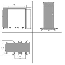 Bevásárlókocsi fertőtlenítő rendszer - 50 W - rozsdamentes acél - 36 l - 1830x1640 mm