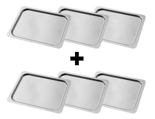 (6 bucăți) Tava GN din oțel inoxidabil 1/2 - 10 mm