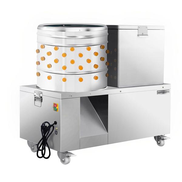 Machine 2-en-1 pour plumer et chaudière de pochage pour volaille - Tambour Ø 500 mm  