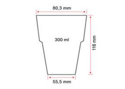 Polykarbonat glas - 250 ml - set med 50 stycken
