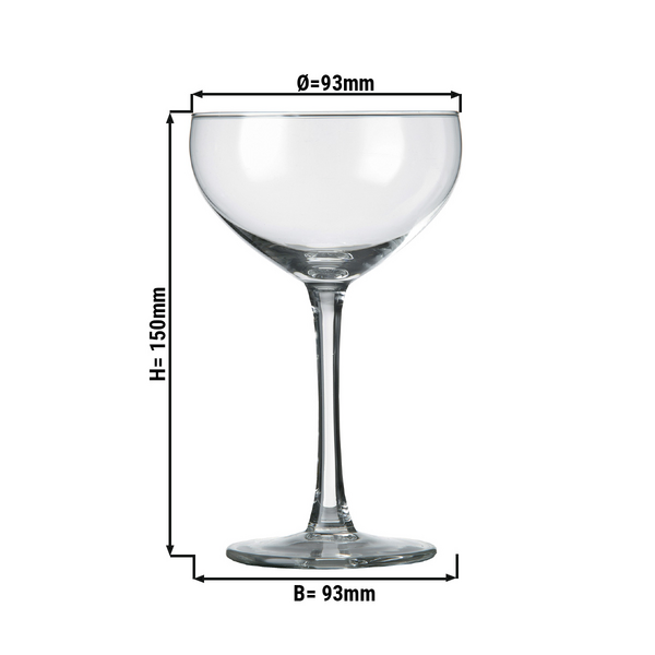 (6 piezas) Champán Copa - PARIS - 240 ml