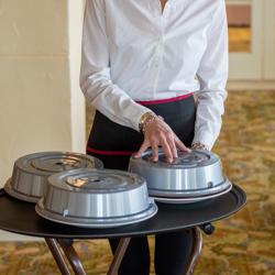 CAMBRO | CAMTREAD® - صينية من الألياف الزجاجية - بيضوي - 735×600 مم - عالية الجودة - أسود (قطع x6)
