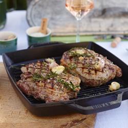 PRAF | GRIL PANS - Tigai gratar - 280x280mm - fonta - neagra