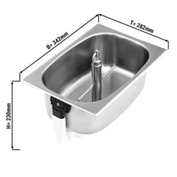 Container & Glass Rinser – Built-In – Auto Water-Stop – Backflow Preventer – Cutout 325×265 mm