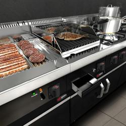 Elektrische bakplaat - 8kW - Geribbeld - Bakoppervlak: 395x535mm