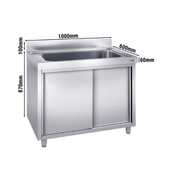 یونیت کابینتدار شستشوی قابلمه - 1000*600 میلیمتر - یک سینک