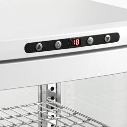 Commercial Panoramic Display Cabinet - 235L – White – 0 to +12°C – 4 PVC-coated shelves, ventilated