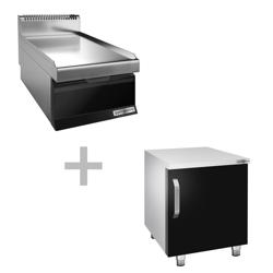 (2 pieces) Stainless Steel Neutral Base Cabinet ECO - 400mm W - 700mm D - 1 drawer + 1 door