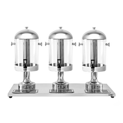 Sapdispenser - 3x 7,5 liter - Roestvrij staal