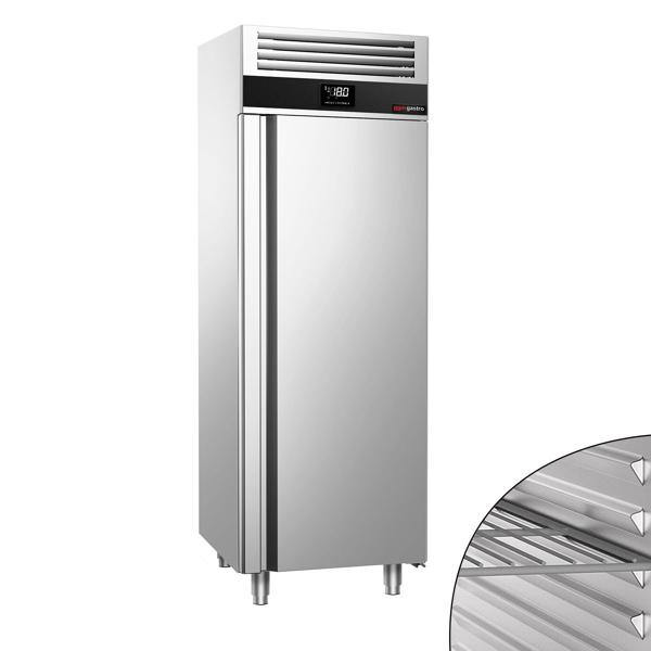 Armoire réfrigérée vitrée négative en acier inoxydable PREMIUM - GN 2/1 - 650 L - avec 1 porte vitrée