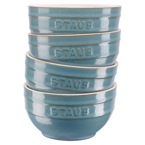 (4) STAUB| Ceramic Bowls Set – Antique Turquoise - Ø 120 mm