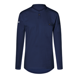 (6 stuks) KARLOWSKY | Lange Mouw Heren Werkshirt Performance - Marineblauw - maat: 4XL