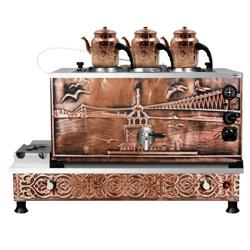 Aparat de făcut ceai / Ceainic electric și pe gaz din cupru - 940mm - 33 litri - Istanbul Design