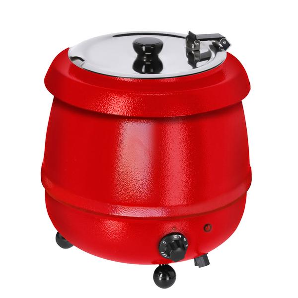 Panela de sopa elétrica / Aquecedor de sopa Profissional - 9L - Vermelho