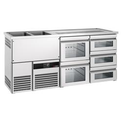 Pivski štand PREMIUM - 1950x700 mm - 5 Staklene ladice