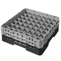 CAMBRO | CAMRACK® - Lasipesukori 1/1 - 49 lokeroa - 2 jatko-osalla - 500x500mm - Musta