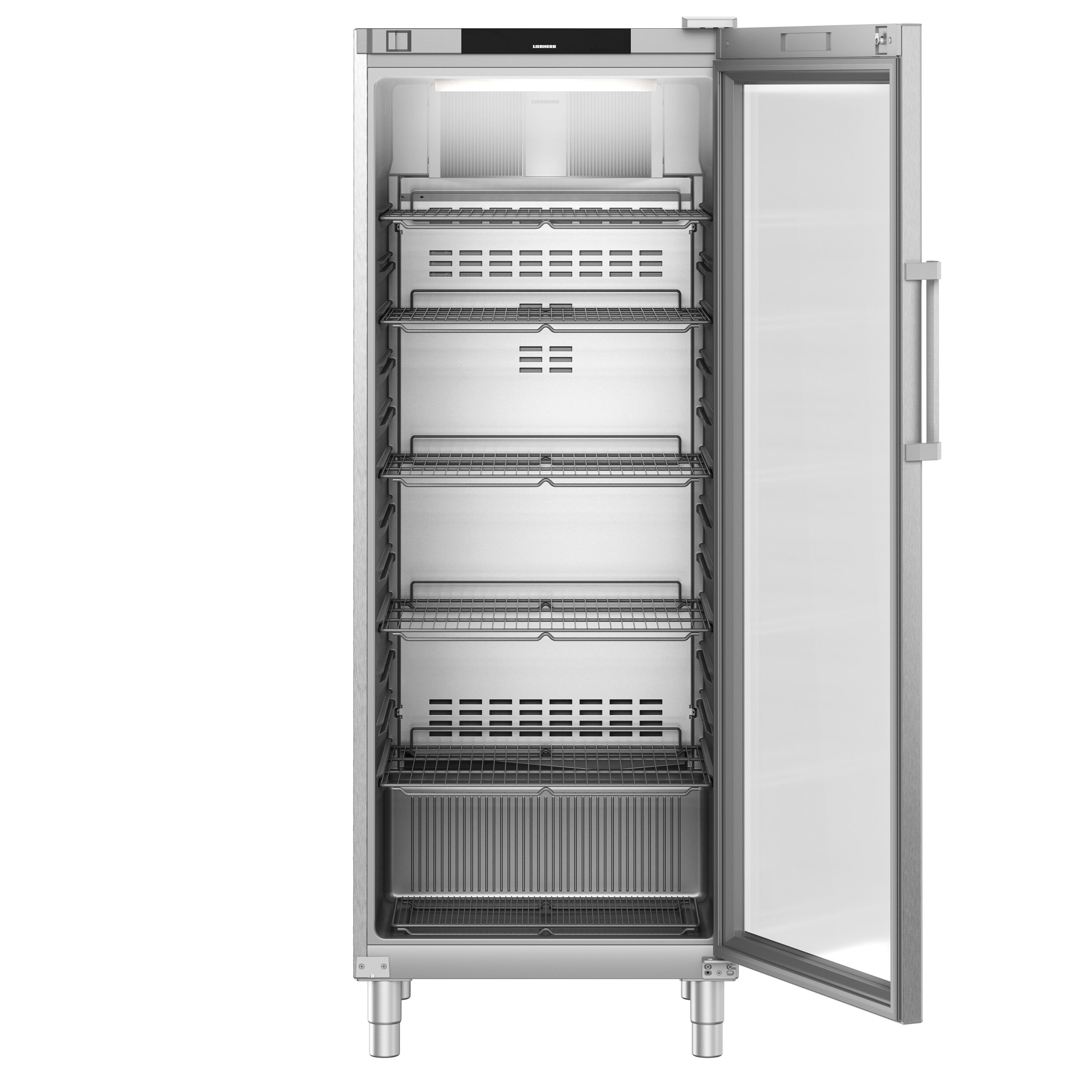 LIEBHERR | Réfrigérateur en inox PERFECTION - 688 litres - GN 2/1 - Intérieur en plastique - avec 1 porte en verre