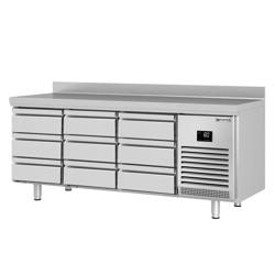Koelwerkbank PREMIUM PLUS - 1960x700mm - met 9 lades - opstand