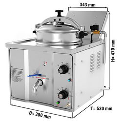 Friteuză electrică de înaltă presiune - 15 litri (3 kW)