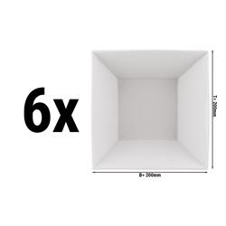(6 pz) Ciotola - MAYA - Porcellana - 200x200mm - lucida - Bianco