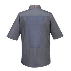 (5 bucăți) Jachetă de bucătar MeshAir Pro cu mâneci scurte – Gri – Mărime: L
