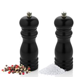 (12 st) Salt- och pepparkvarnar - Trä - Höjd: 140 mm - Svart