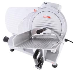Commercial Electric Meat Slicer 10''/Ø 250 mm – Gravity Feed – 150 W – 0.5–15 mm – 180 mm Cut